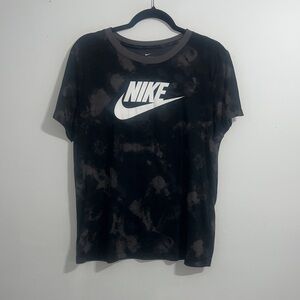 Nike Black and Gray Tie-Dye Men's Tee